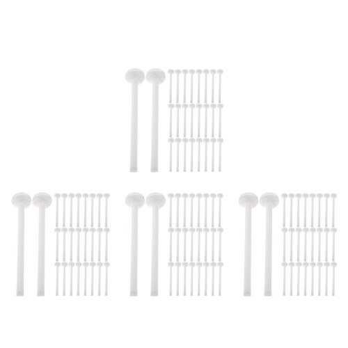 200Pcs Interactive White Plastic Bird Perches for Cage and Home Use 1