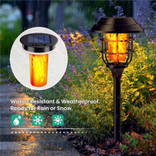 2 Stuks Vervangende Waterdichte Buitenlampen met Flikkerende Vlam voor een Solarlantaarn