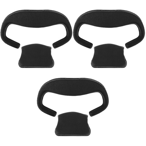 3Sets Ergonomic Vr Face Cushion Black PU Sponge Light Blocking Pad 1