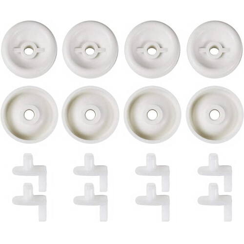 1 Set Exact Replacement Dishwasher Dishrack Rollers and Studs - Lower Rack Wheel Kit for GE,  WD35X21038 300