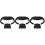 3Sets Ergonomic Vr Face Cushion Black PU Sponge Light Blocking Pad 3