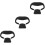 3Sets Ergonomic Vr Face Cushion Black PU Sponge Light Blocking Pad 4