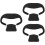 3Sets Ergonomic Vr Face Cushion Black PU Sponge Light Blocking Pad 5