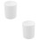 2Pcs Compact White Plastic Beaker Coffee Mugs Laboratory Use 5