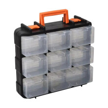16-Compartment Detachable Tool Organizer Box Ideal for Screws, Nuts, Bolts, and Small Items