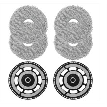 (6 Pcs) Mop Pad Bracket Kit for Saros 10R,Saros Z70 Robot,2 Mop Pad Brackets,4 Mop Pads