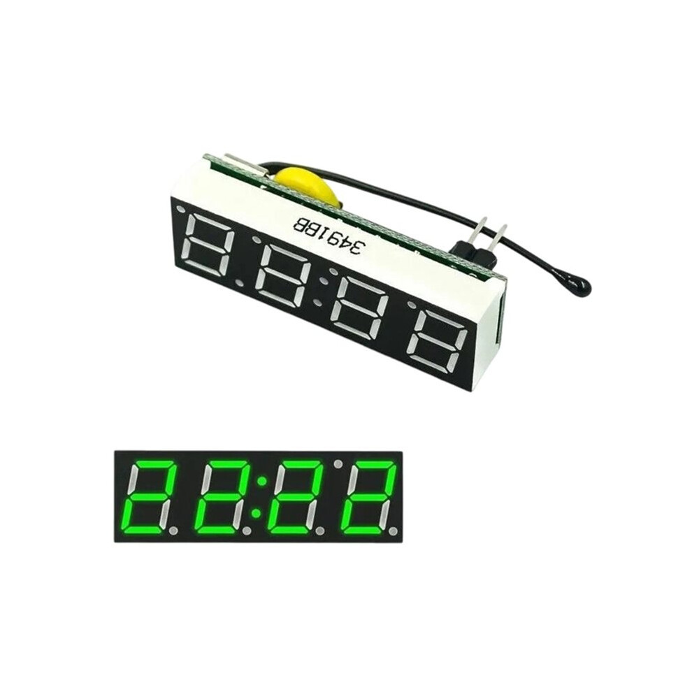 Rx8025t 3 In 1 Led Digital Clock Temperature Voltage Module Thermometer Voltmeter Board 5V-30V Green 4711307577619