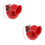 2Pièces Trompe Électrique Rouge Auto ABS Métal Pour 2