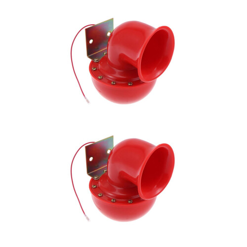 2Pièces Trompe Électrique Rouge Auto ABS Métal Pour 2