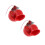 2Pièces Trompe Électrique Rouge Auto ABS Métal Pour 4