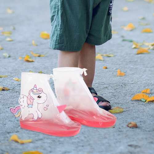 4Pairs Multi Color Rain Boot Covers Durable Waterproof Shoes Protector 2