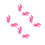 8Pcs Pink Plastic Motorcycle Deer Horns Suction Cup Accessories 4