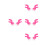 8Pcs Pink Plastic Motorcycle Deer Horns Suction Cup Accessories 5