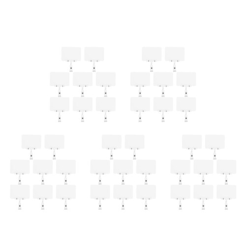 40Sets Herbruikbare Prijskaart Clip Houder Waterdicht Wit PVC 2