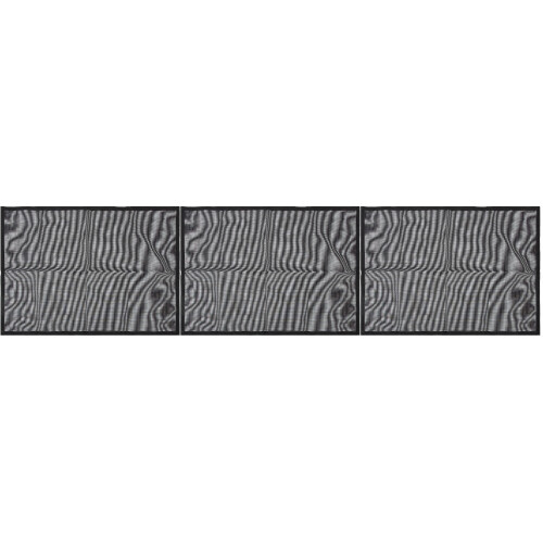 3Sets Black PVC Mesh Fireplace Screen Curtain Sparks Guard Panel 2