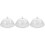 3Pcs Transparent Cake Plate with Dome Lid for Dessert Storage 3