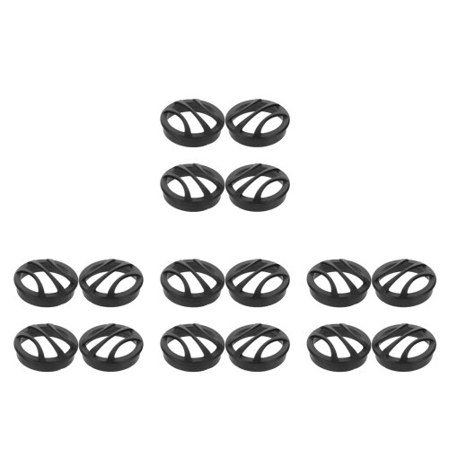 16Pièces Grille Protection Tweeter Noir Plastique 2