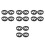 16Pièces Grille Protection Tweeter Noir Plastique 6