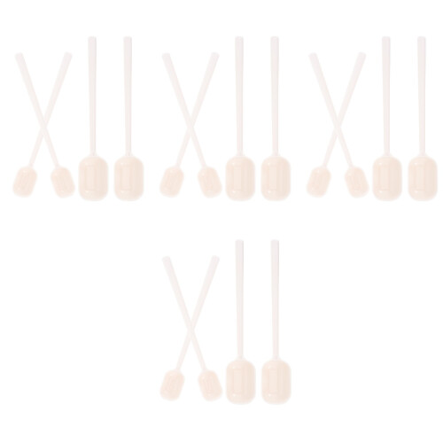 16Pcs Mini Scoops for Canisters White Plastic Coffee Teaspoon Set 1