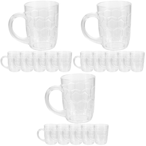 18Pcs Transparent Beer Mug Cups for Party and Home Use 1