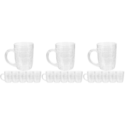 18Pcs Transparent Beer Mug Cups for Party and Home Use 2