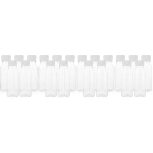 20Pièces Bouteilles Transparentes Pour Jus Bouchons 2