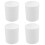 4Pcs White Small Plastic Beaker Coffee Mugs Durable Chemistry Cups 4