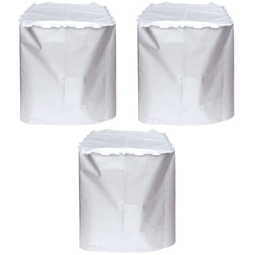 3Pcs Durable Silver Washing Machine Covers Waterproof Zippered Oxford 2