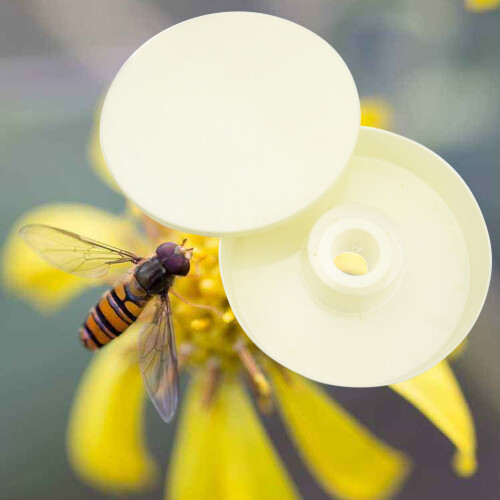 1Plastic Bee Feeder Clear Durable Beehive Entrance Honey Feeder White 2