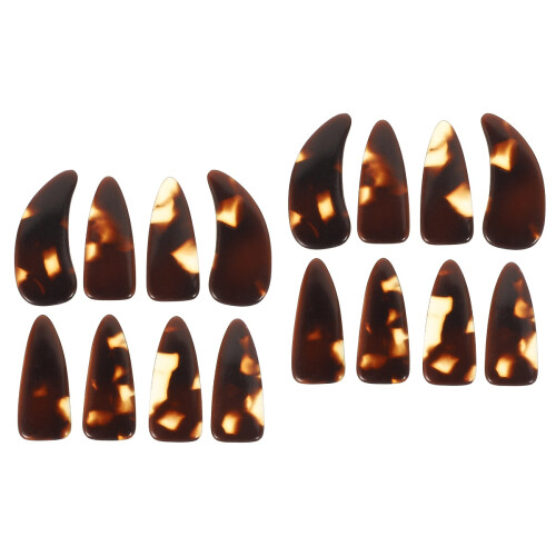 2 Sets Hand For Nail Practice Zither Card Finger Pick Protectors 2