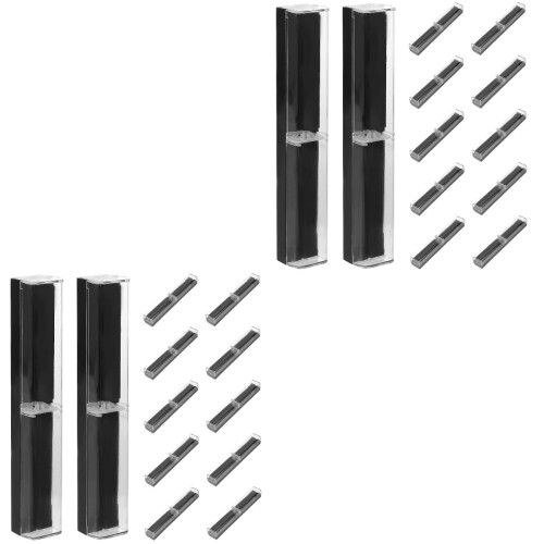 24Pcs Compact Black Plastic Pen Storage Boxes Empty Gift Cases 1