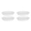 4Pcs White PP Bird Feeding Water Bowls Replacement Outdoor Bowls 2