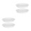 4Pcs White PP Bird Feeding Water Bowls Replacement Outdoor Bowls 3