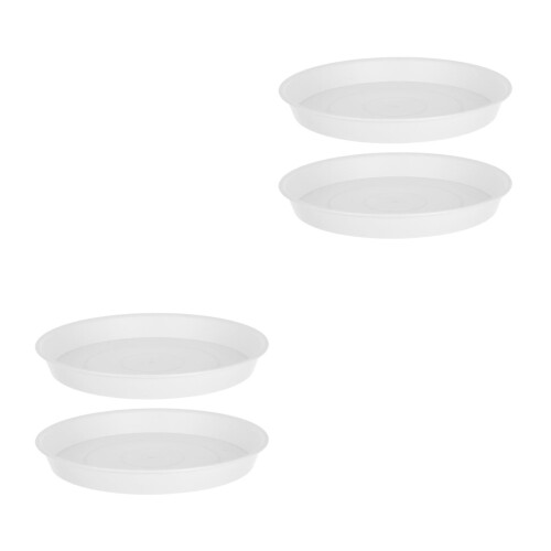 4Pcs White PP Bird Feeding Water Bowls Replacement Outdoor Bowls 2