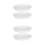 4Pcs White PP Bird Feeding Water Bowls Replacement Outdoor Bowls 5