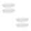 4Pcs White PP Bird Feeding Water Bowls Replacement Outdoor Bowls 6