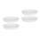 4Pcs White PP Bird Feeding Water Bowls Replacement Outdoor Bowls 7
