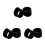 3Pairs Plastic Microscope Eyepiece Cover Black Eye Guard Cups 2