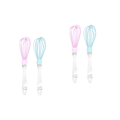 4Pcs Kitchen Hand Mixer Silicone Eggbeater Assorted Color Baking Tools 2