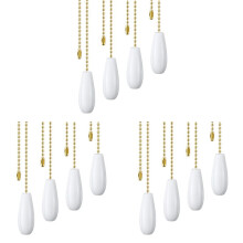 12 Pieces Ceiling Fan Chain Pulls Wooden Pull Chain Extension Pull Chain for Ceiling Light Lamp Fan Chain