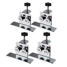 4Pcs Adjustable Cabinet Door Mounting Jig Stainless Steel Woodworking Tool Door Mounting Positioner