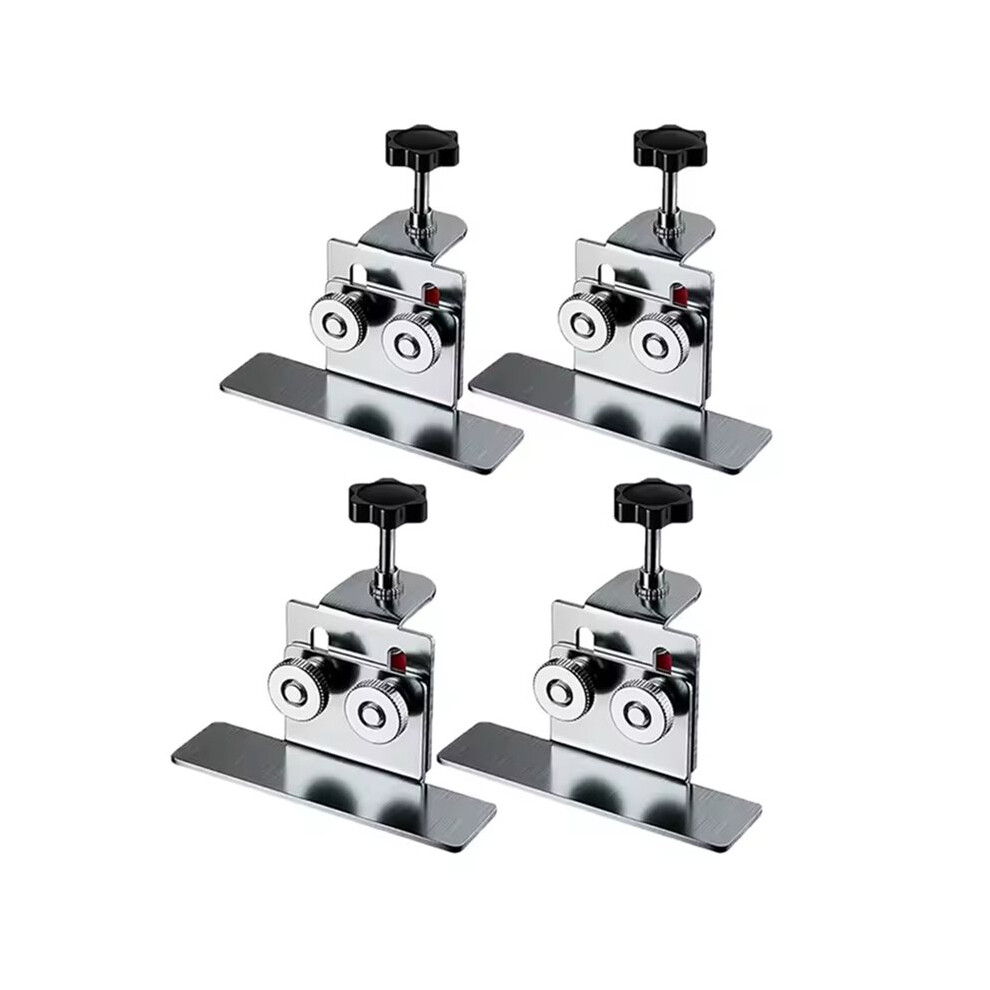 4Pcs Adjustable Cabinet Door Mounting Jig Stainless Steel Woodworking Tool Door Mounting Positioner 4711363277973