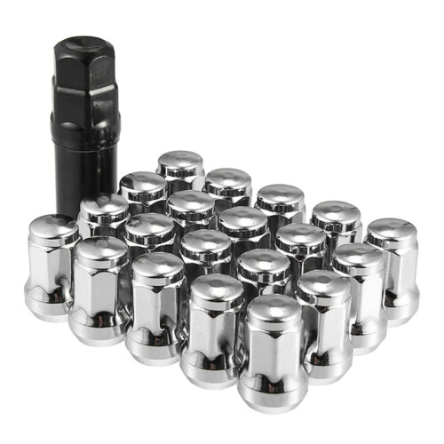 20 Pcs M12x1.5 Car Wheel Lug Nuts with Socket Key Auto Replacement Parts