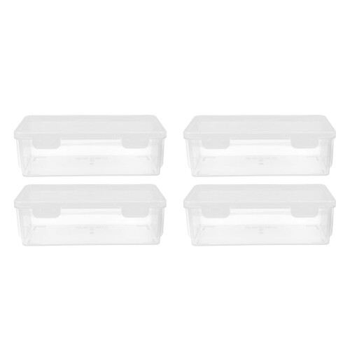 4Pcs Transparent Bread Storage Box Airtight Loaf Holder for Kitchen 1