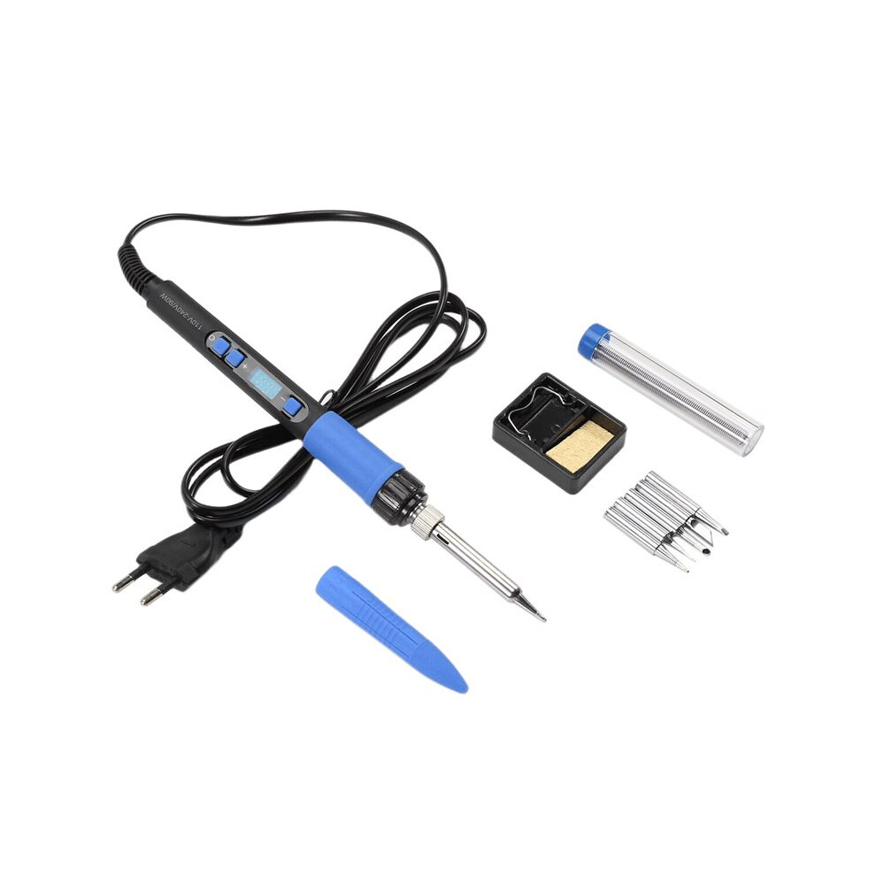 90W Soldering Iron Kit:lcd Digital Rapid-Heating Soldering Pen With Adjustable Temperature, Eu Plug 6032427174938