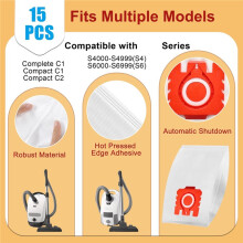 26er-Packung 3D Airclean FJM Staubsaugerbeutel für FJM Staubsauger, Passend für C1, C2, S241