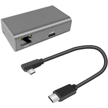 PoE+ 802.3at auf USB-C-Stromversorgung + Kabelgebundene Datenübertragung mit 1000 Mbit/S und 25 Watt Ausgangsleistung (USB-C) für Pro 12,9" und