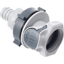 1/2"ID Valved Bulkhead Hose Barb,3/8"High-Flow Quick Disconnect Coupling, Panel Mount Fluid Fitting,Leak-Free &Tool-Free
