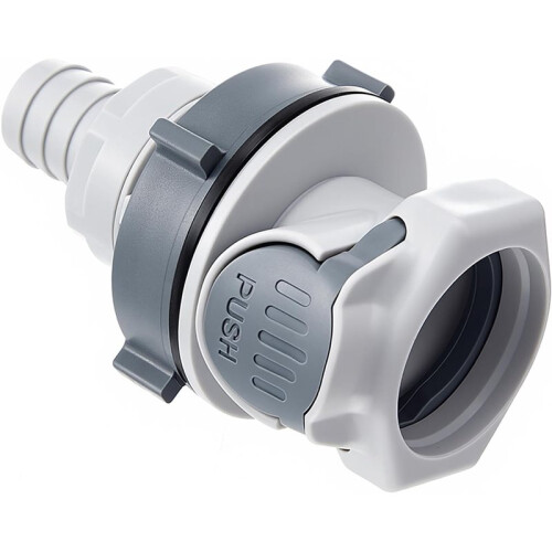 1/2"ID Valved Bulkhead Hose Barb,3/8"High-Flow Quick Disconnect Coupling, Panel Mount Fluid Fitting,Leak-Free &Tool-Free