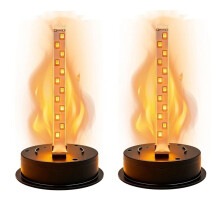 2 Pcs Solar Light Replacement Top with Flickering Flame(Waterproof Solar Panel Lantern Light ) Replacement Parts